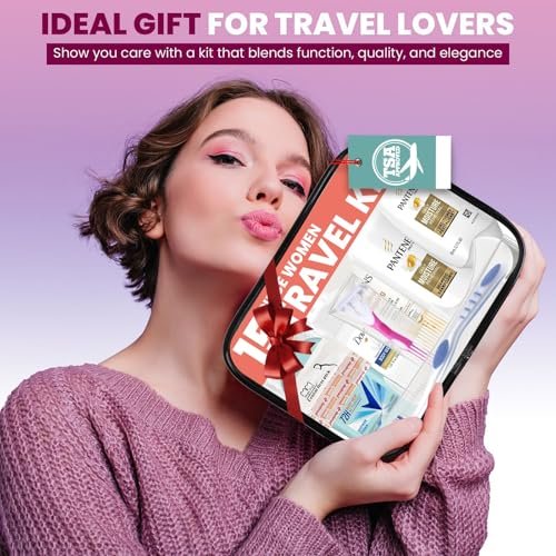 Trektote Toiletry Kit For Women, Featuring Top Brand Toiletries for Whole Body, TSA Compliant Travel Essentials with Shampoo, Conditioner, Lotion, Toiletry Bag & More, 15 Piece Set - Image 8