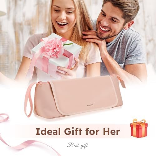 MOKURA Hot Hair Tools Travel Bag with Heat Resistant Mat, Women Hair Accessories Organizer Case, Storage Pouch for Curling Iron Straightener Flat Iron, Valentines Day Gifts for Women, Girlfriend, Pink - Image 6