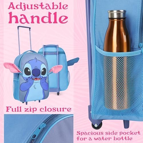 Disney Stitch Luggage Travel Essentials Suitcase Kids Foldable Luggage with Wheels 17 - Image 4