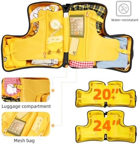 Kids Ride-On Suitcase 20", Toddler Luggage with Wheels - Cute Design, Safe for Little Ones, Ideal Birthday Gift for Children - Image 3