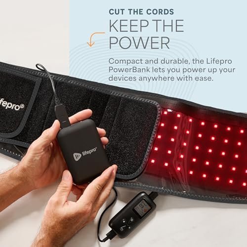 LifePro Portable Powerbank for AllevaRed, AllevaRed Pro, and BioRecover - 15,000mAh Battery Pack with USB 3.0 and 12V DC Output for Wellness Devices - Image 3