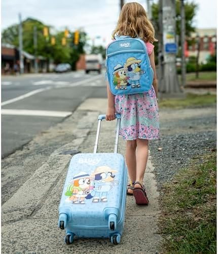 AI ACCESSORY INNOVATIONS Bluey Kids Luggage and Backpack Set - 18" Luggage Suitcase With Wheels, 13.75" Backpack - Image 3