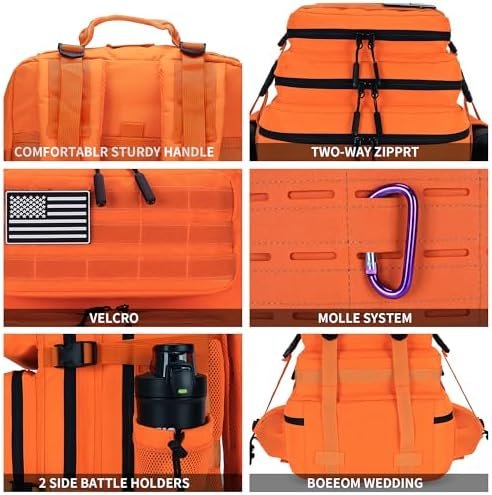 Military Tactical Backpack 45L/25L 3 Day Assault Pack Molle Daypack Hiking Backpack for Men and Women - Image 4