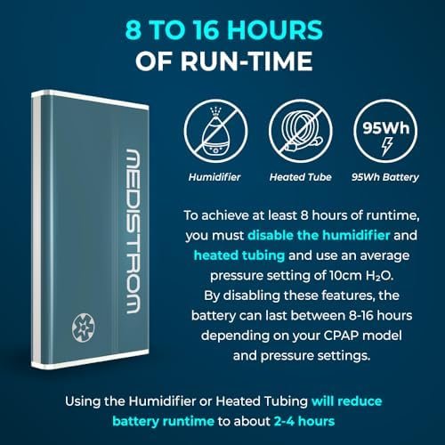 Bundle: Medistrom Pilot 24 Lite with 3 Pack Travel CPAP Wipes - 95Wh CPAP Battery Backup Power Supply for CPAP Machine - Camping Power Bank - Lightweight Portable Battery - TSA Approved CPAP Battery - Image 5