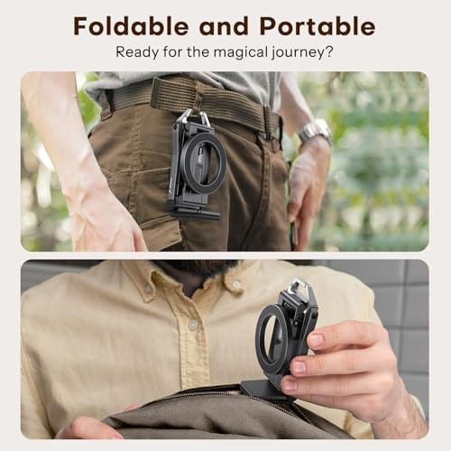 OMOTON TP02 360°Rotating for MagSafe Tripod, Adjustable Aluminum Magnetic Phone Tripod for iPhone 17/16/15/14 Pro Max Air, Foldable Cell Phone Stand Fits Vlog, Gym, Travel Essentials Accessories - Image 8