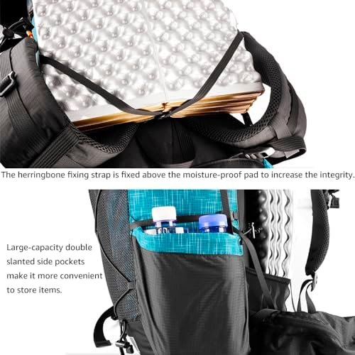 3FULGEAR QiDian Hiking Backpack for Men Women 56L(40+16) Lightweight Outdoor Camping Bag Trekking Daypack (Khaki) - Image 4