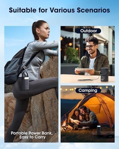 Portable Charger 70000mAh Power Bank, 22.5W Fast Charging USB C Battery Pack, 3 Outputs, LED Display, LED Light, External Cell Phone Huge Capacity Battery Bank for iPhone, Samsung, iPad, Camping - Image 8