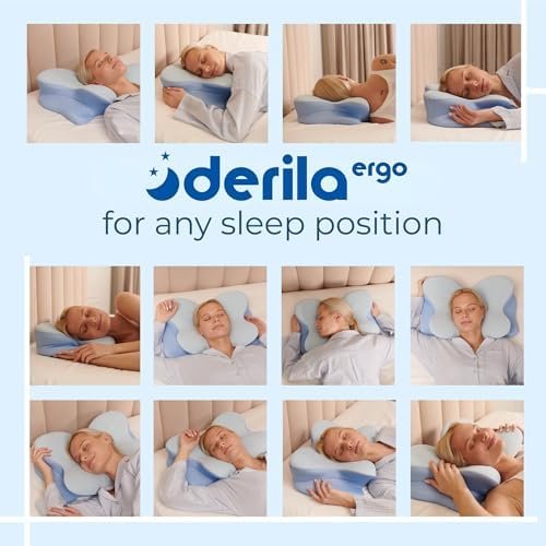 Derila Ergo Cervical Neck Pillow for Sleeping Pillow Contour Memory Foam Pillows for Back, Side Sleeper Pillows 21.25 x 14.17 x 4.72 inches - Image 4