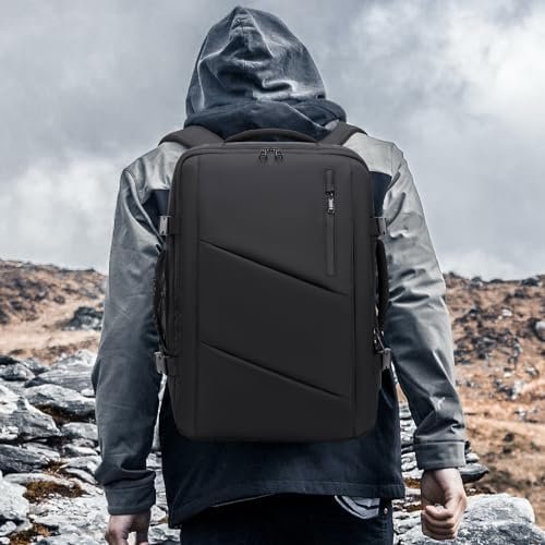 Carry on Travel Backpack for Men Women, Extra Large 40L Flight Approved Expandable Suitcase With USB/Type-C Charging Port, Victoriatourist Water Resistant Luggage Daypack Business Weekender Bag, Black - Image 7