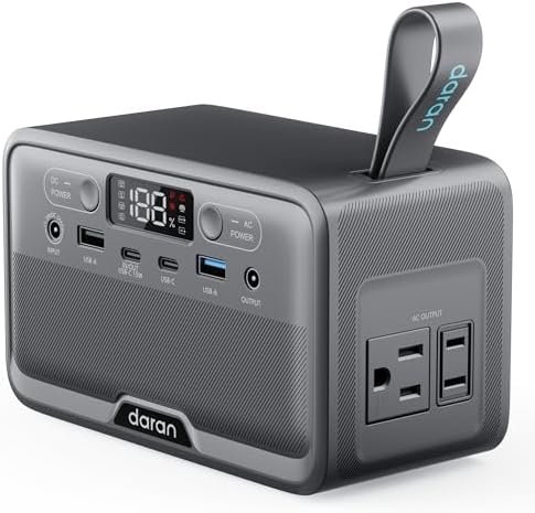 Portable Power Station 28,000mAh LiFePO4 Battery 100W(200W Peak) Solar Power Bank, Portable Charger Small Generator with AC Outlets & PD Fast Charging for Home/Laptop/Camping(Solar Panel Optional)