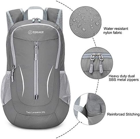 ZOMAKE Ultra Lightweight Packable Backpack 25L, Foldable Hiking Backpacks Water Resistant Small Folding Daypack for Travel(Dimgray NEW) - Image 5