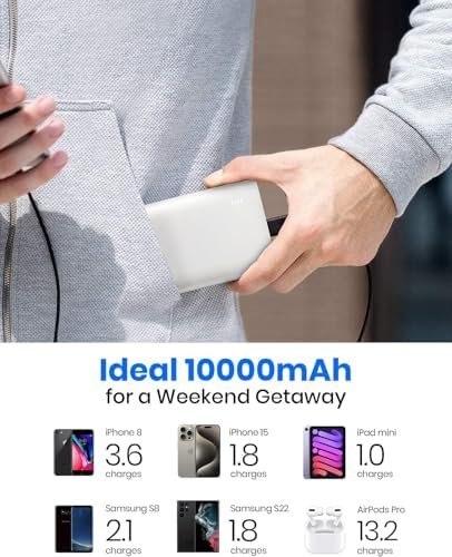 Portable Charger,Slimmest 10000mAh 22.5W PD Fast Power Bank, USB C in&Out High-Speed Charging Battery Pack Compatible with iPhone 16 15 14 13 X Samsung S22 S21 Google iPad etc - Image 7