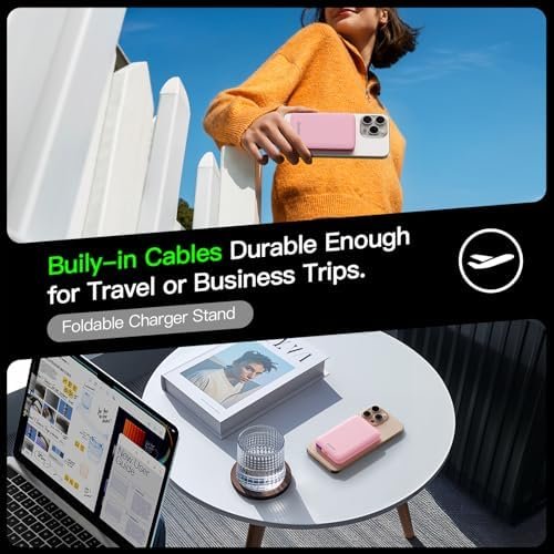 2025 Magnetic 15W Power Bank for iPhone,5000mAh Magsafe Battery Pack with 20w Fast Charging,Slim Magsafe Power Bank in&Out,with LED Display,Wireless Portable Charger for iPhone17/16/15/14/13/12 Series - Image 9