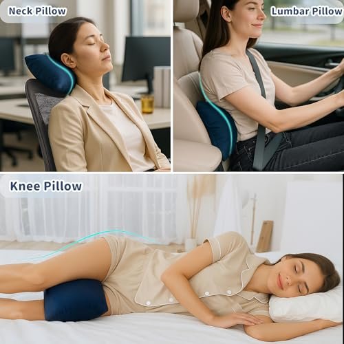 Pro Goleem Small Pillow 11’’x6’’x2.5’’ for Travel and Camping with Name Tag Mini Tiny Pillow for Room Couch Sofa Chair and Outdoor Car Air Nap Neck Lumbar Knee Rest Pillows, Navy Blue - Image 5