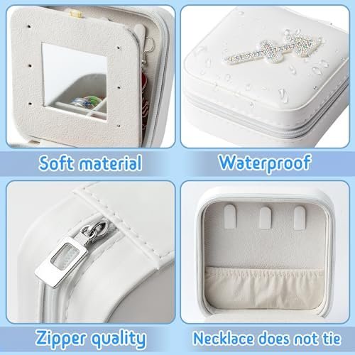 K1tpde Zodiac Travel Jewelry Case for Women, Small Organizer Box for Ring Earring Pendant Necklace Bracelet, Birthday Gifts for Mom, Lover, Sagittarius - Image 6