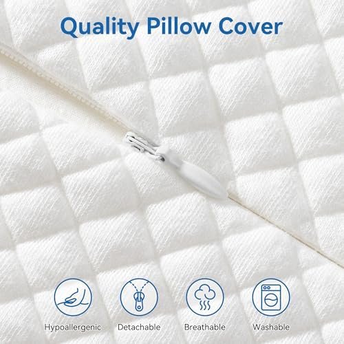 AM AEROMAX Travel Contour Memory Foam Pillow, Cervical Pillow for Neck Pain Relief, Neck Orthopedic Sleeping Pillows for Side, Back and Stomach Sleepers. - Image 5
