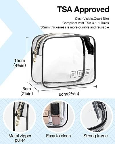 BAGSMART Toiletry Bag Hanging Travel Makeup Organizer with TSA Approved Transparent Cosmetic Bag Makeup Bag for Full Sized Toiletries, Large-Blck - Image 5