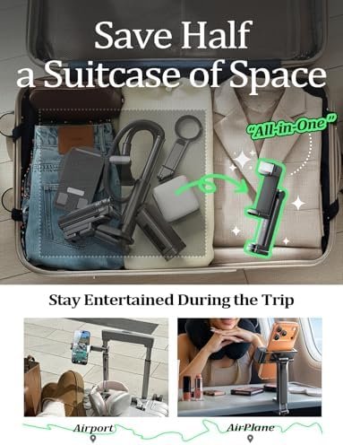 LISEN Cool Stuff Best Airplane Gadgets for Men 2026 Travel Essentials Phone Holder for Valentines Day Gifts Him Photographic Lighting Flash Tubes Idea Travel Gifts Accessories Cruise Essentials 2026 - Image 4