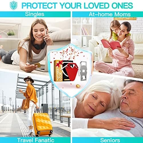 Portable Door Lock for Travel Essential: 2Pack Upgraded Hotel Home Security Safety Locks from Inside Apartment Traveling Front Door Room Security Devices Travel Gifts for Travelers Women - Image 7