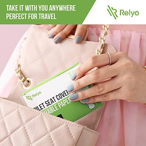 Toilet Seat Cover Paper Flushable (50 Pack) - XL for Adults and Kids Potty Training, 100% Biodegradable Travel Supplies Essentials for Public Restrooms, Airplane, Camping, Festivals - Image 4