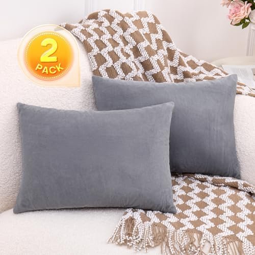 2 Pack Small Pillow, 16 X 12 Inches, Memory Foam Mini Pillow for Travel, Camping, Sleeping, Nap and Neck, Knee, Lumbar Support, Tiny Cushion for Pet, Dogs (Grey) - Image 6