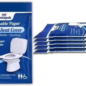 MP MOZZPAK Toilet Seat Covers Disposable (60 Pack) - XL Flushable Disposable Toilet Seat Cover for Kids Potty Training, Adults - 100% Biodegradable - Travel Essential Accessories for Airplane, Camping