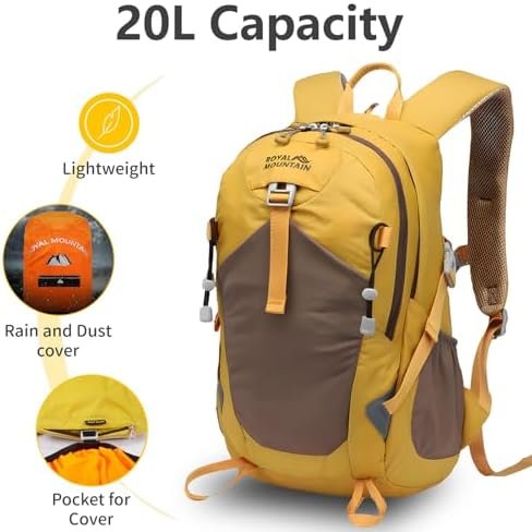 Small Hiking Backpack, 20L Lightweight Travel Backpacks For Men Women, Water Resistant Outdoor Day Pack, Ultralight Camping Daypack Backpacks, Durable Hiking Backpack Fit For Camping.(With Rain-cover) - Image 3