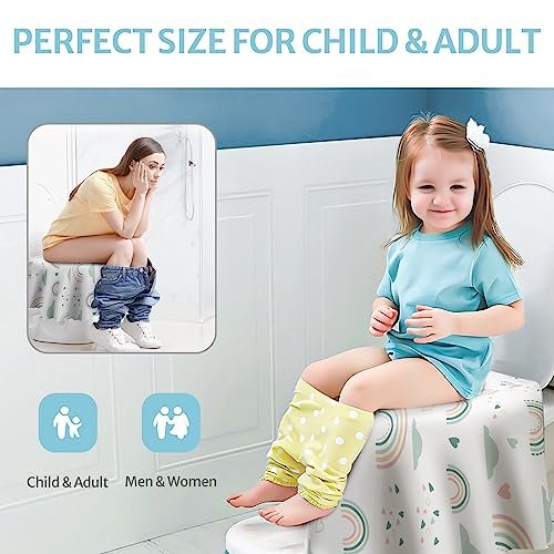 Blissful Diary 20 Pcs Toilet Seat Covers Disposable for Toddlers & Adults, Extra Large Waterproof, Portable Package for Travel, Kids Potty Training - Image 5