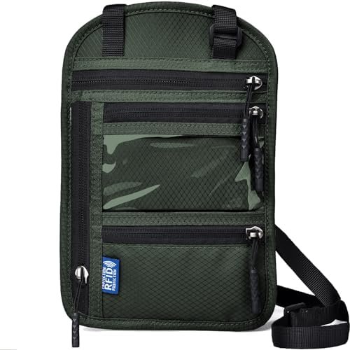 RFID Blocking Travel Neck Wallet–Hidden Passport Holder & Anti-Theft Money Pouch for Men & Women, Lightweight Concealed Travel Organizer with Adjustable Strap Secure Document - Image 9