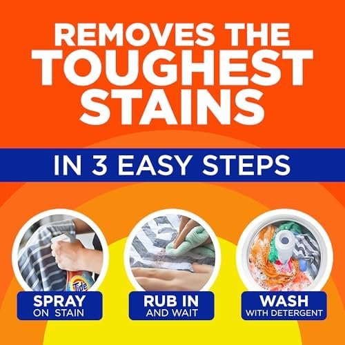 Tide Laundry Stain Remover Spray with Oxi, Travel Stain Remover for Clothes, Carpet, Upholstery, Pet Bedding, Stain Treater Spray for Tough Stains from Wine, Coffee, Grease, 3 Oz (Pack of 3) - Image 5