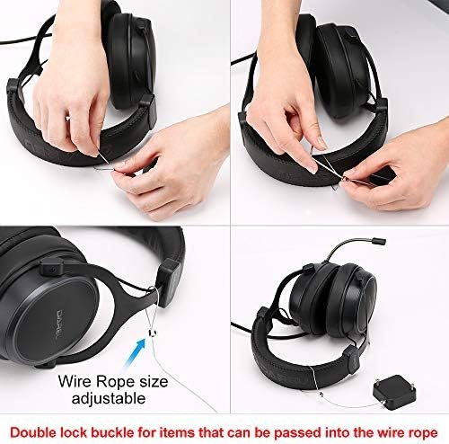 Loradar Retractable Cable Lock with Cable Tether Safety Strap, Wire Rope Safety Lock for Earphone and All Kinds of Exhibits Such As Glasses, Shoes, Key Box, Jewelry, Watches-2 Pack - Image 6