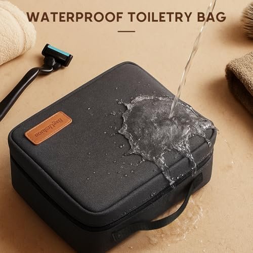 Toiletry Bag for Men,Mens Travel Toiletry Organizer,Men's Travel Essentials,Water Resistant Shaving Bag for Toiletries Accessories -Black - Image 5