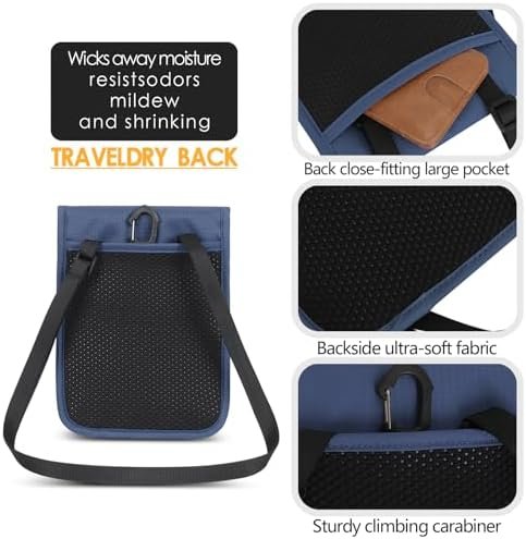 Travel Neck Wallet RFID Blocking – Hidden Passport Holder & Anti-Theft Money Pouch for Men & Women, Lightweight Concealed Undergarment Organizer with Adjustable Strap, Secure Document Holder - Image 4