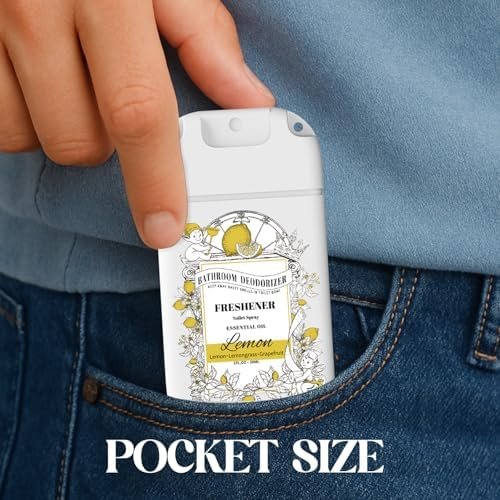 Travel Size Toilet Spray, Air Freshener Spray for Bathroom Deodorizer, Travel Essentials Variety with Removable Hook - Lemon Lavender Eucalyptus Scent - Image 6