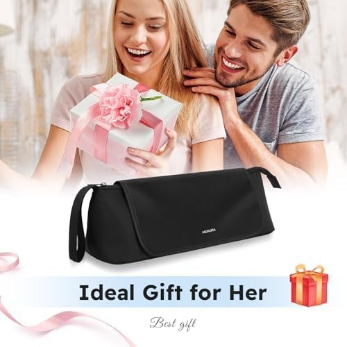 MOKURA Hot Hair Tools Travel Bag with Heat Resistant Mat Removable, Hair Accessories Organizer Case, Women Travel Essentials, Storage Pouch for Curling Iron Straightener Flat Iron Hair Dryer, Black - Image 6