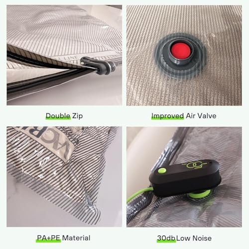Vacuum Bags for Travel with USB Electric Pump, 15 Pack Carry-on Size Compression Packing for Luggage and Suitcase, Space Saver Bags for Clothes and Clothing Travel - Image 7