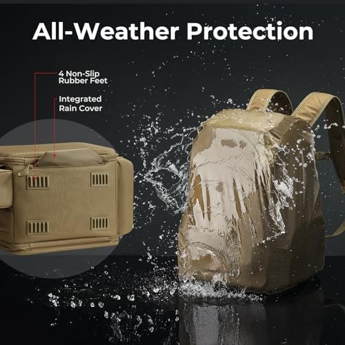 Piscifun 52L Fishing Tackle Backpack with Rod Holders & 4 Tackle Boxes, Large Tackle Bag for Gear Storage with Rain Cover - Image 3