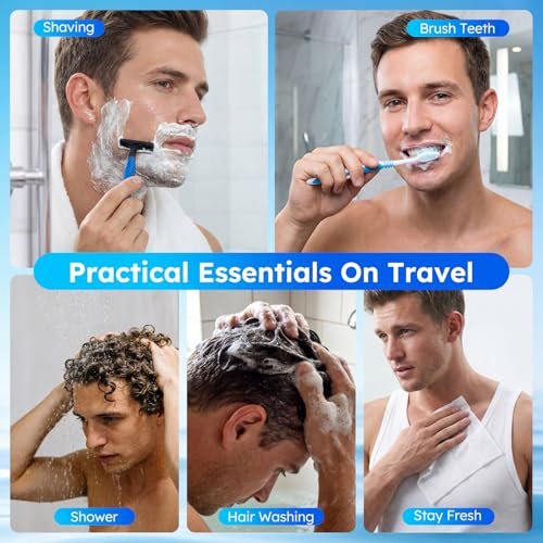 Travel Hygiene Kit Personal Toiletries Bulk, Disposable Homeless Care Package Supplies, Men Toiletry Set Cleaning Essentials Individually Wrapped for Camping, Travel, Relief, Charity (11-in-1, 20) - Image 5