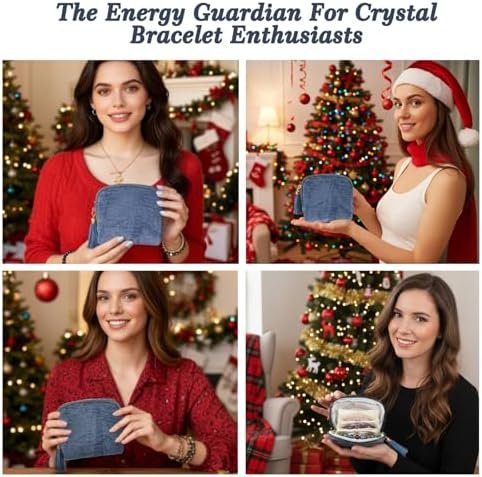 Small Jewelry Travel Case, Blue Jewelrys Pouch Bags with Zipper, Portable Jewelry Organizer Storage Bag for Women Gifts, Velvet Jewelrys Organizer for Bracelet Rings Earring - Image 6