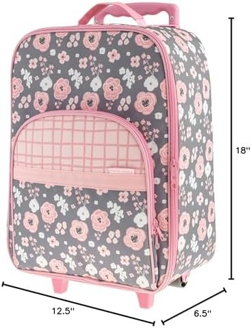 Stephen Joseph Kids' Luggage, Charcoal Flower - Image 7