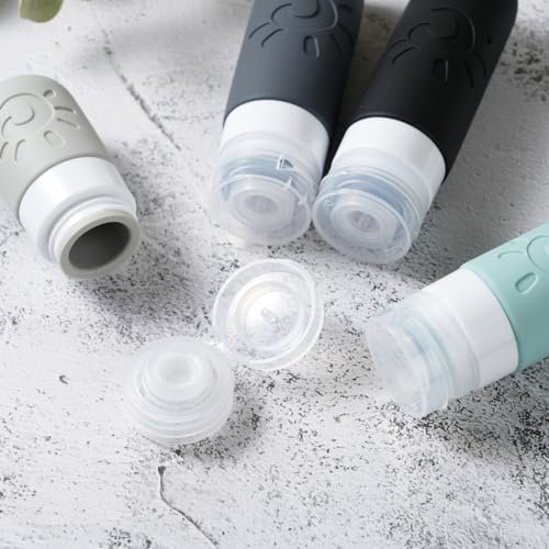 18 Pack travel Bottles for Toiletries, TSA Approved Silicone Travel Containers Leak Proof Refillable Travel Accessories for Shampoo Conditioner Lotion Body Wash(Multicolored A) - Image 3