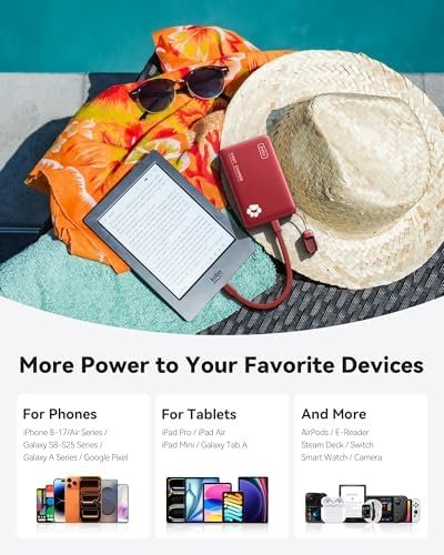 INIU Portable Charger, Ultra Slim 10000mAh 45W PD Power Bank, Fast Charging Mini Battery Pack, Travel Trip Family Essentials Powerbank for College Students Travelers Teen Boys Girls, Red - Image 7