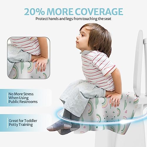 Blissful Diary 20 Pcs Toilet Seat Covers Disposable for Toddlers & Adults, Extra Large Waterproof, Portable Package for Travel, Kids Potty Training - Image 3