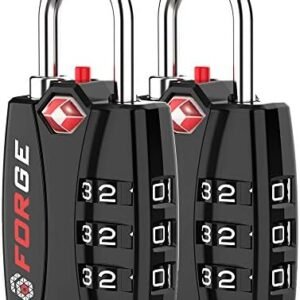 Forge TSA Approved Luggage Locks - Black 2 PK