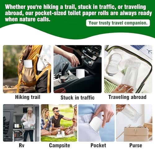 Travel Toilet Paper 6 Rolls – Coreless & Individually Wrapped, Compact Packable Tissue for Camping, RV, Hiking, Outdoor Trips, Waterproof Portable Bathroom Tissue (6) - Image 6