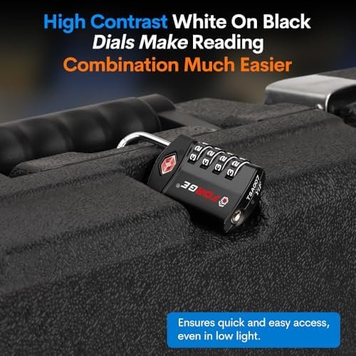 Forge Travel Lock,TSA Approved Luggage Locks for Air Travel, Gym Lockers, School Lockers, Pelican Cases, Gun Case, Easy Read Dials, Durable Alloy Body - Image 5
