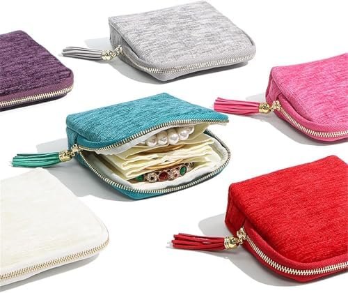 Midnight Travel Jewelry Case, Jewelry Zippered Pocket Case Travel Jewelry Bag Portable Organizer, Multi-Layer Storage With Zipper & Tassel For Earring Necklace Ring Bracelet For Girls Trip - Image 6