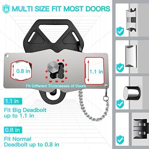 Portable Door Lock for Travel Essential: 2Pack Upgraded Hotel Home Security Safety Locks from Inside Apartment Traveling Front Door Room Security Devices Travel Gifts for Travelers Women - Image 3