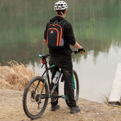 Esup 15L Small Hiking Backpack Foldable Lightweight Travel Day Pack Packable Camping Backpack for Women Men (Black) - Image 7