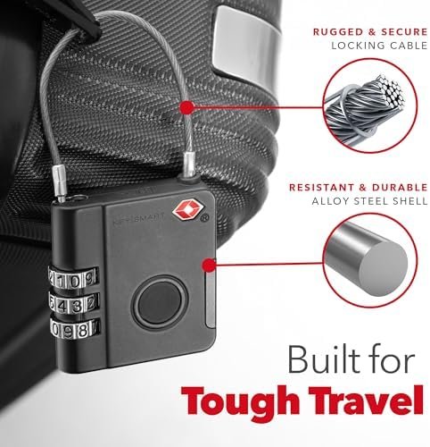 KeySmart SmartLock Tracking Luggage Locks, TSA Locks for Luggage, GPS Tracker, Combination Lock Compatible with Apple Find My App, Best Travel Essentials, Replaceable Non-Rechargeable Battery (3 Pack) - Image 5